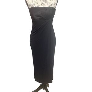 MaxMara Strapless Black Dress, Midi, Bustier, Size 42, NWT‎